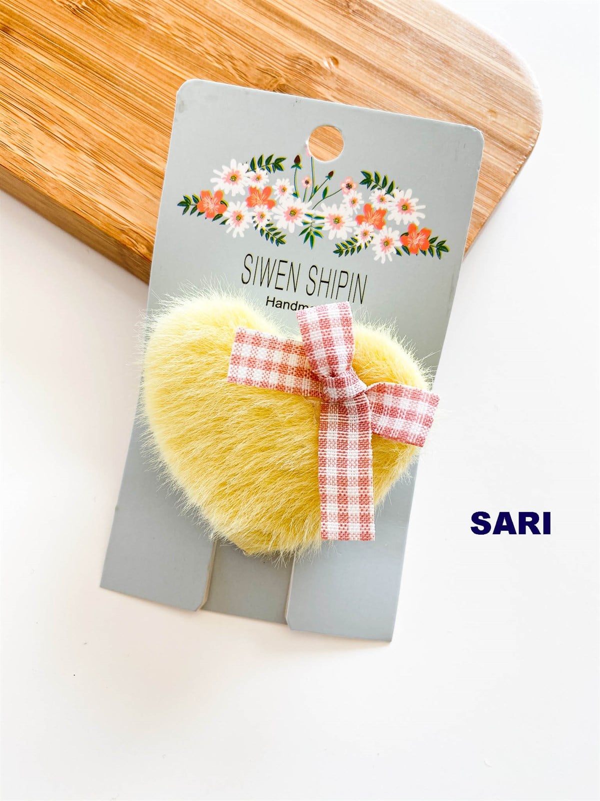 Kalpli Peluş Fiyonklu Klips Toka