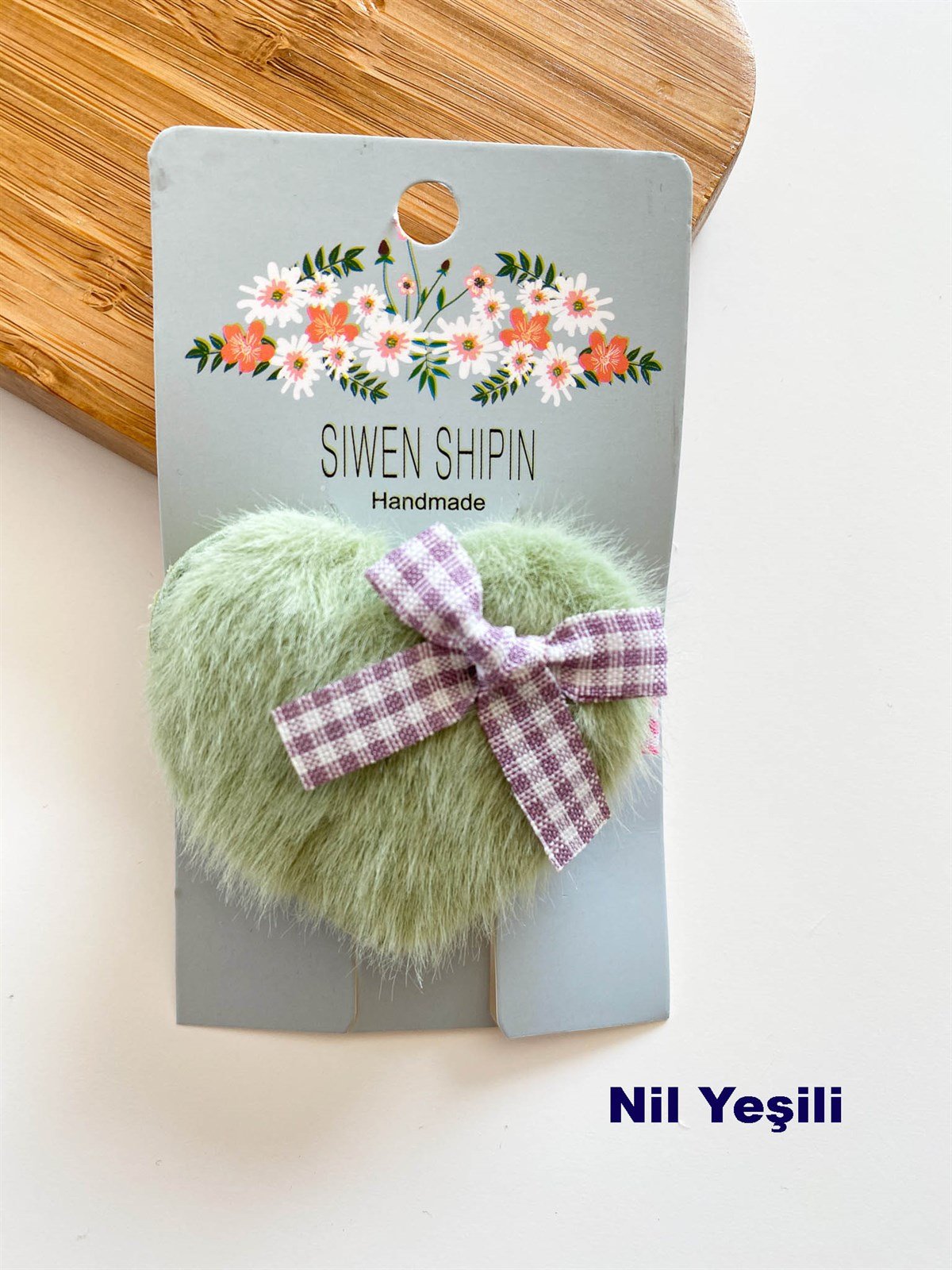 Kalpli Peluş Fiyonklu Klips Toka
