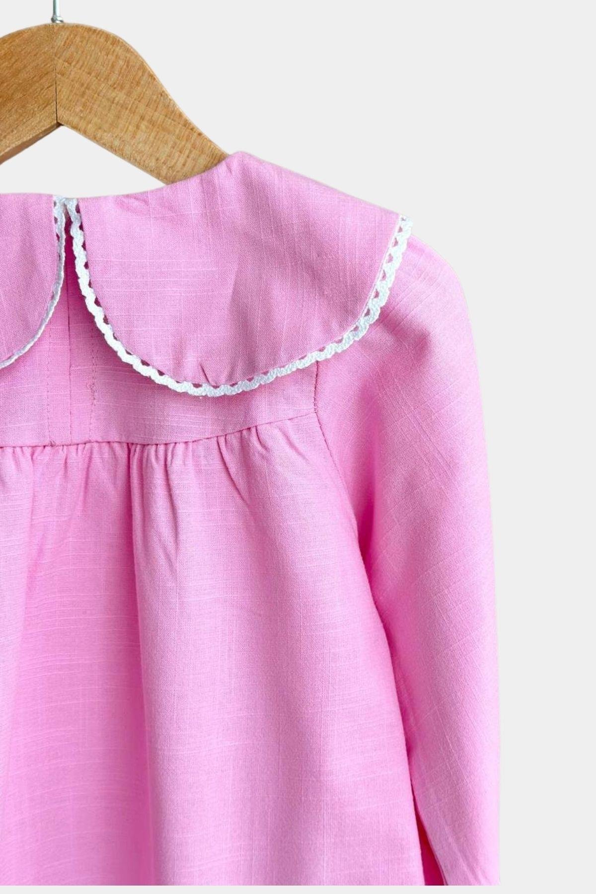 Kız Çocuk Beyaz Tişörtlü Pembe Tütülü Takım