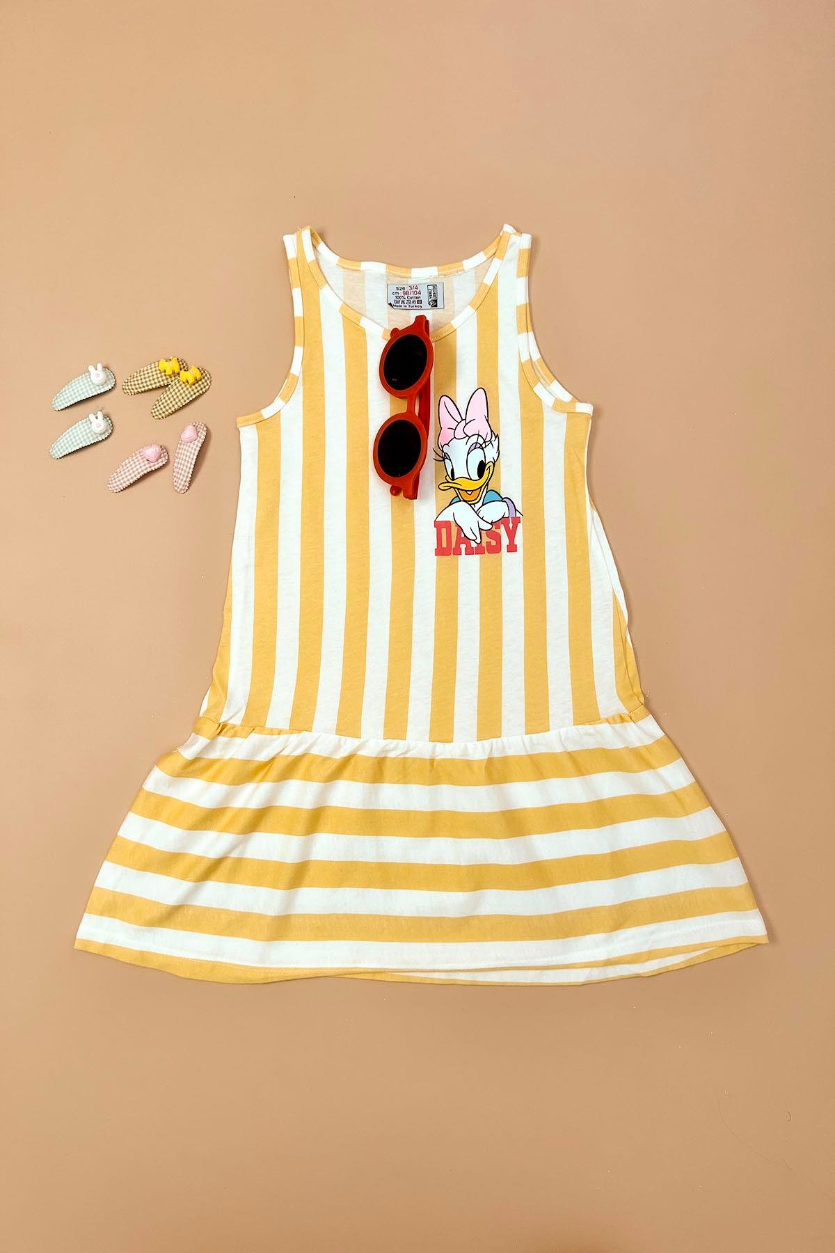 Sarı Daisy Elbise