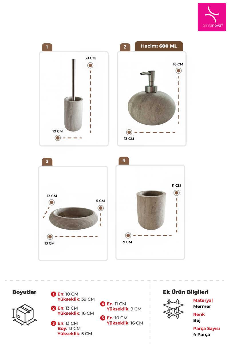 ANS BELLA VİTA BANYO SETİ 4 PARÇA D-S21279