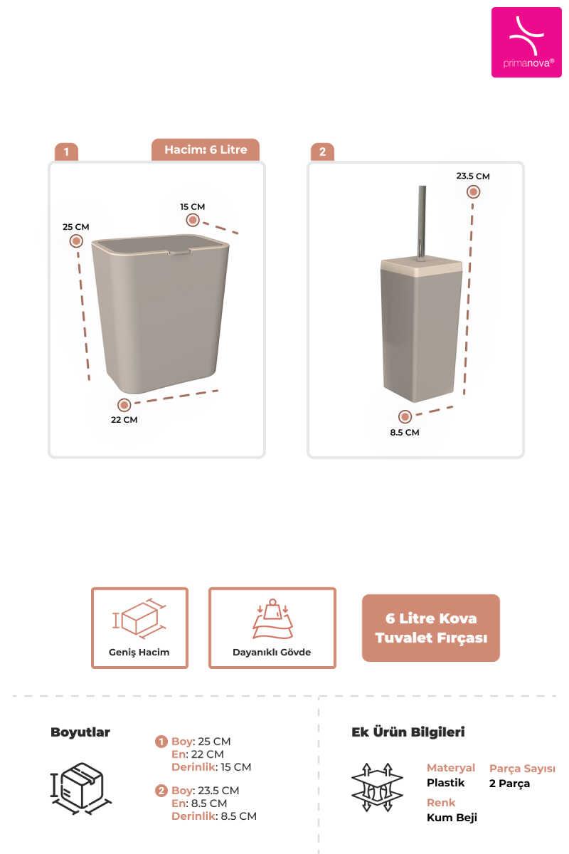ANS FLIP 2Lİ BANYO SETİ-KOYU BEJ M-SAS19-09-1