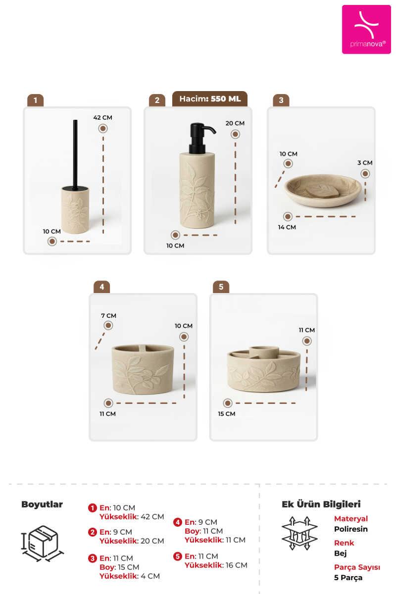 ANS LEAF BANYO SETİ 5 PARÇA D-S21276