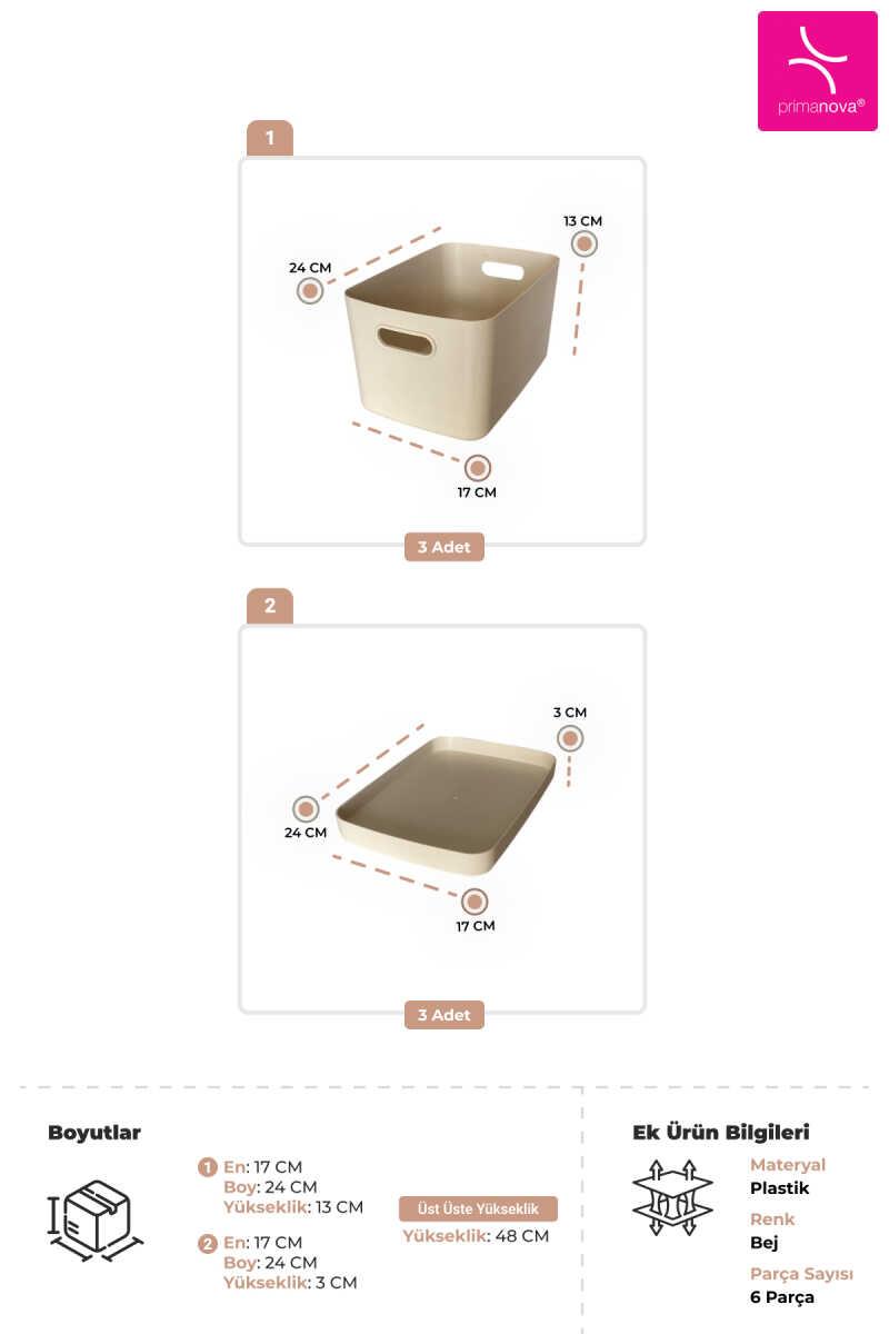 ANS LİNEA BOX 3'LÜ - BEJ M-E96-09