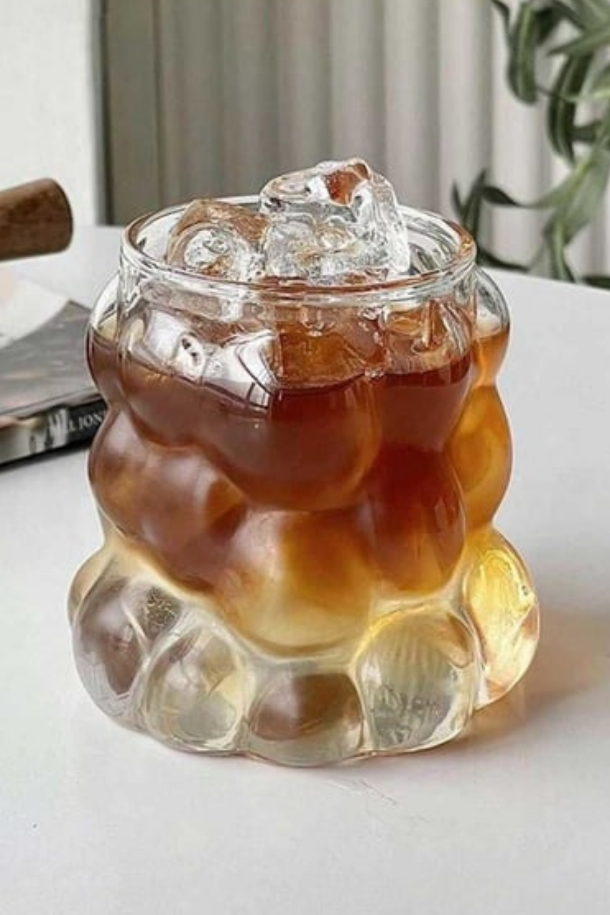 BRD BONCUK ŞEKİLLİ BOROSİLİKAT CAM BARDAK 300ML.