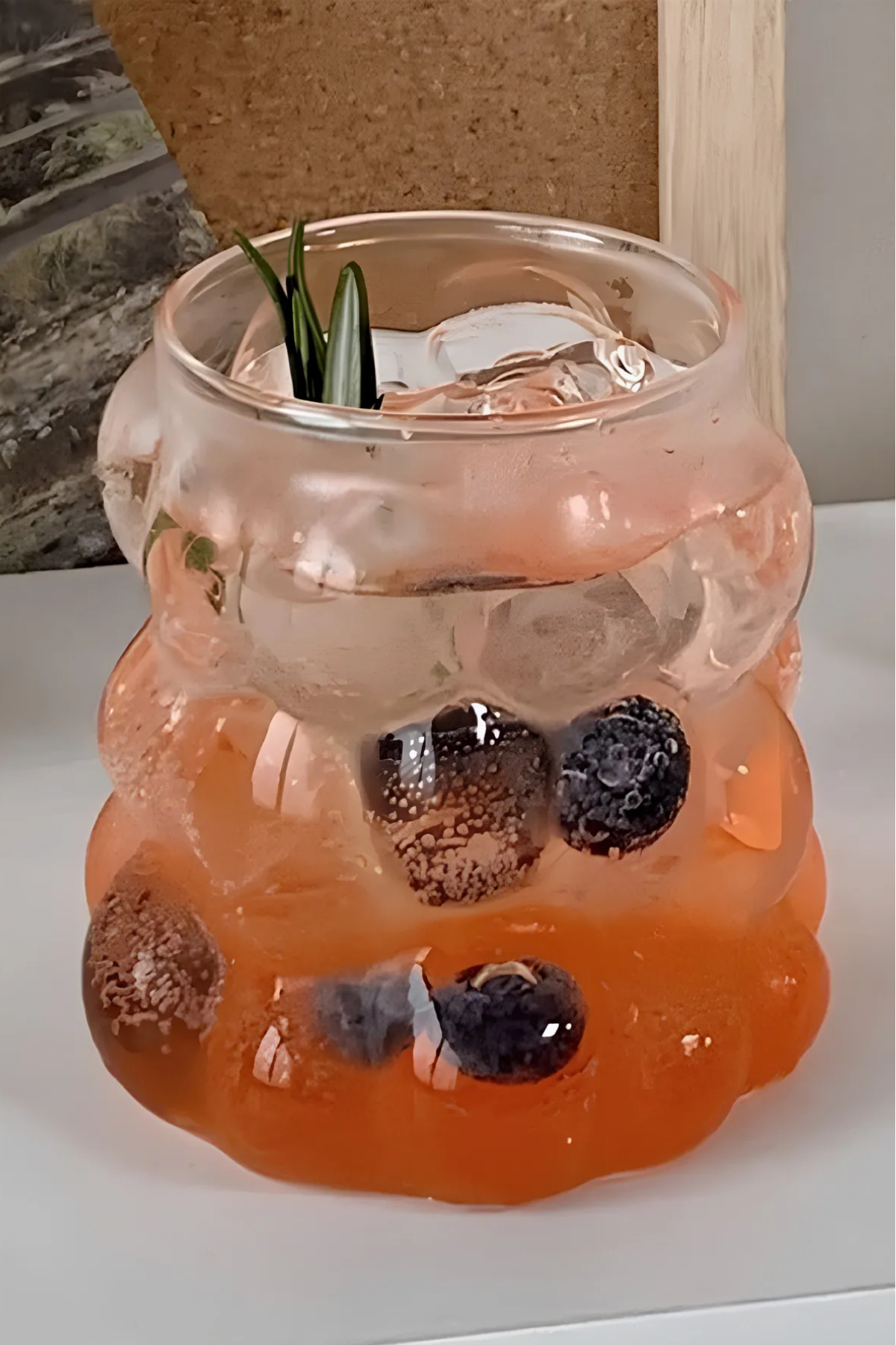BRD BONCUK ŞEKİLLİ BOROSİLİKAT CAM BARDAK 300ML.
