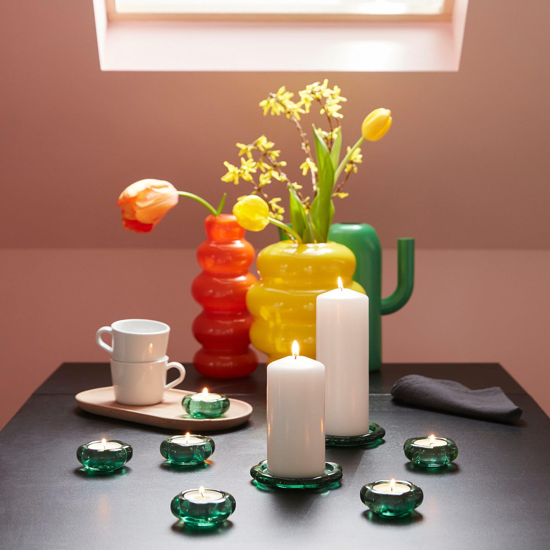 IKE BLADFAGEL TEALİGHT MUMLUK YEŞİL 3 CM 00605900