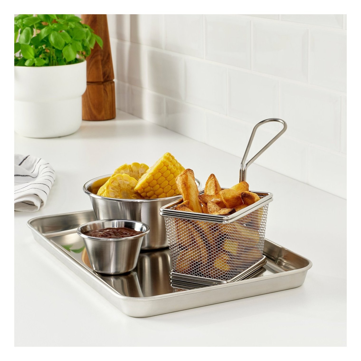 IKE GRILLTIDER TEPSİ PASLANMAZ ÇELİK 30X20 CM 80615151