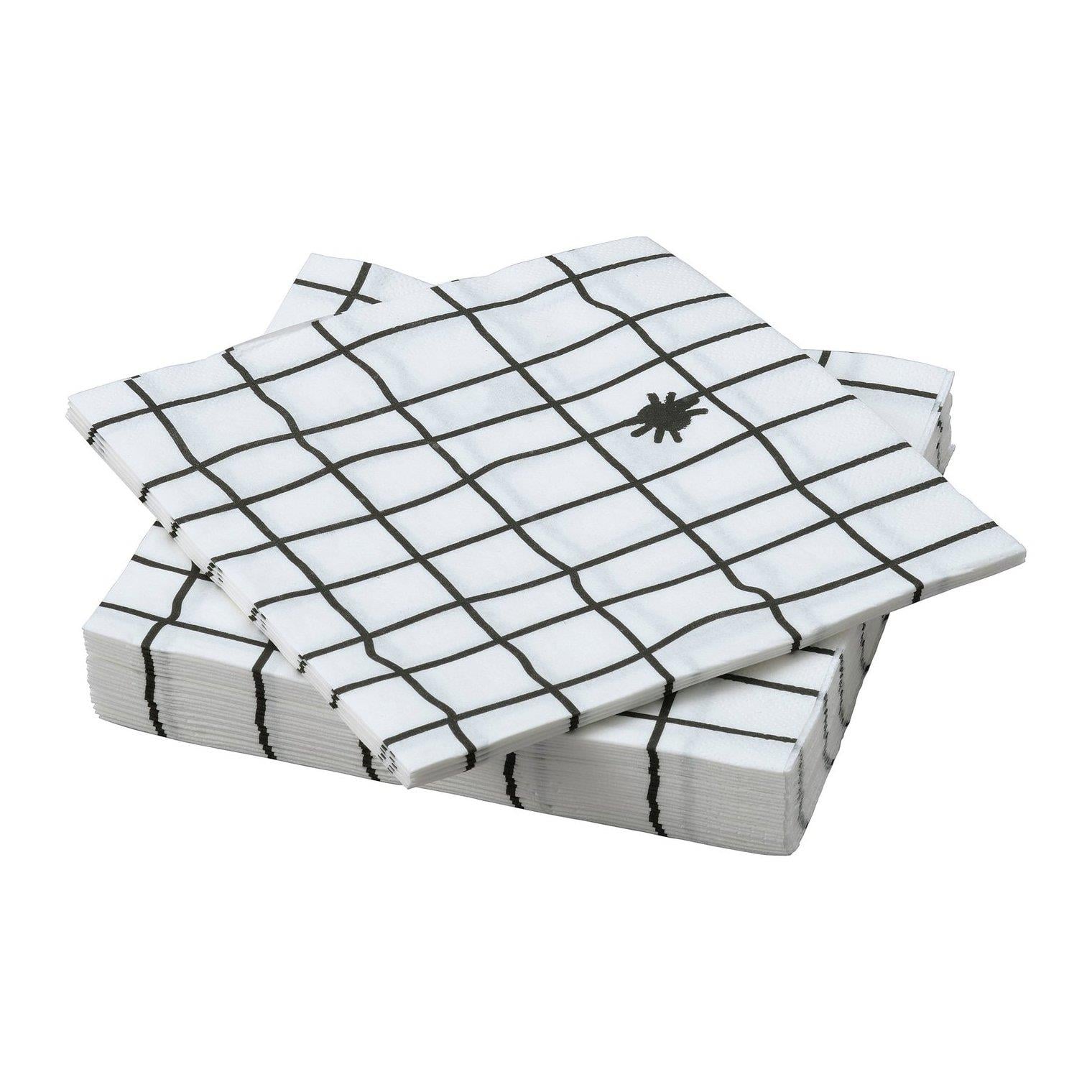 IKE KUSTFYR DESENLİ PEÇETE BEYAZ-SİYAH 33X33 CM 30 ADET 30599592