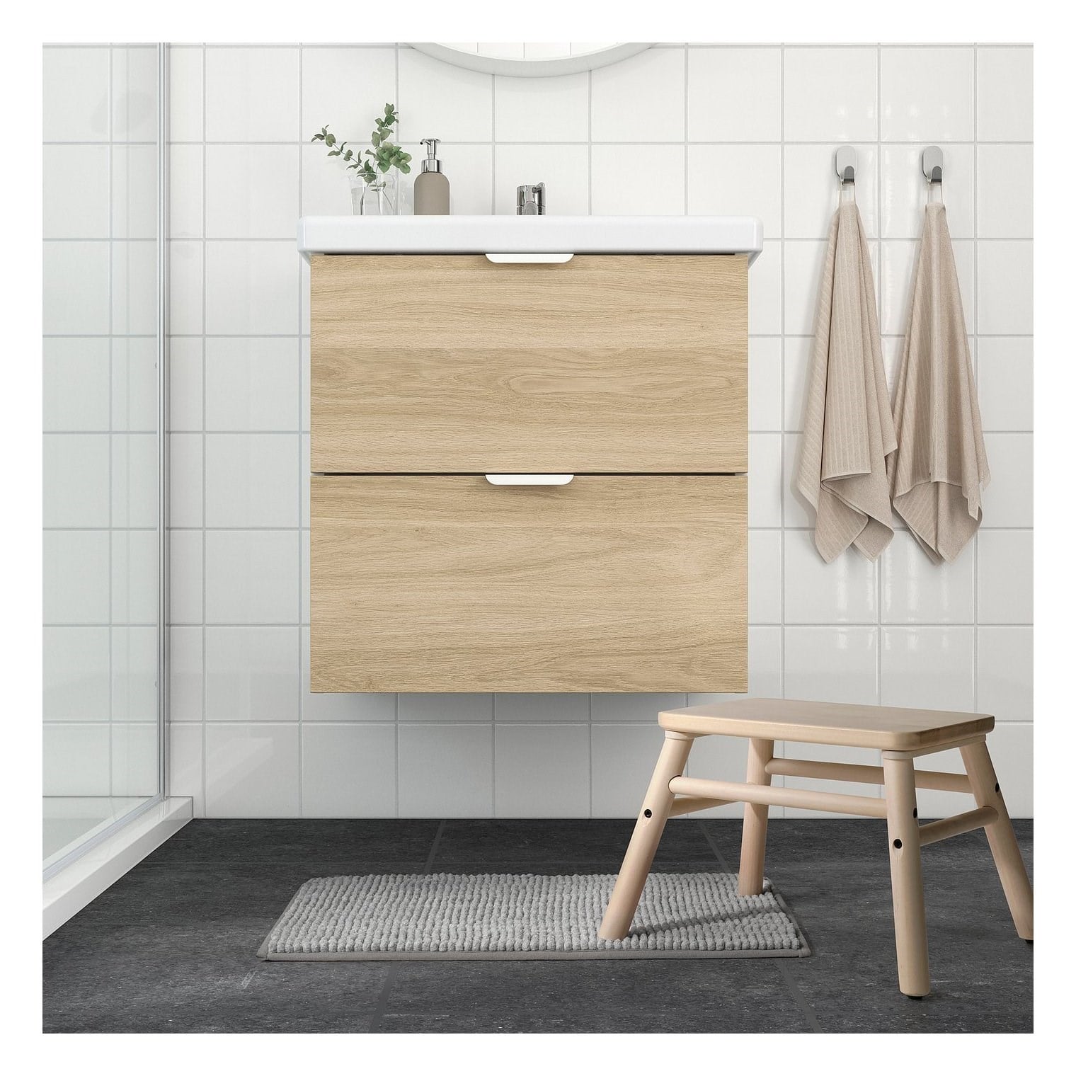 IKE TOFTBO BANYO PASPASI GRİ-BEYAZ 40X60 CM 80611855