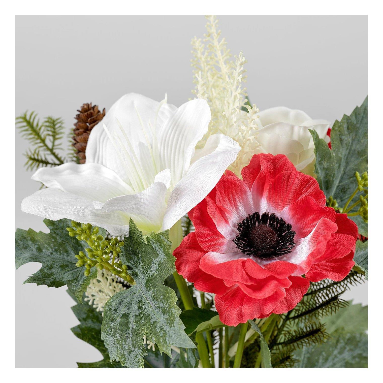 IKE VINTERFINT YAPAY BUKET KIRMIZI-BEYAZ 38 CM 50609566