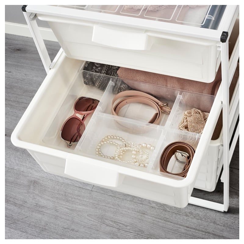 Ikea Antonıus Bölmeli Düzenleyici Şeffaf Kutu 37x24x7 cm 50043573