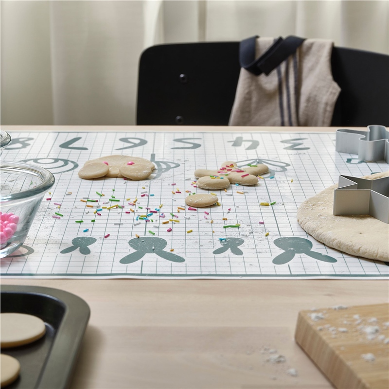 Ikea Baktradıtıon Hamur Açma Matı Beyaz-Turkuaz 61x46 cm 60480167