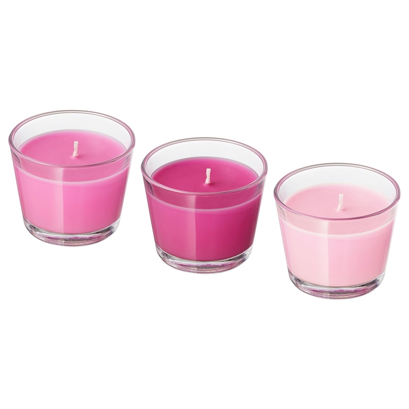Ikea Bracka 3'lü Şeker Kokulu Mum 40277652