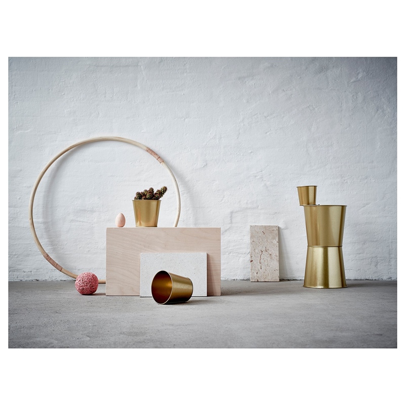 Ikea Daıdaı Büyük Gold Metal Saksı 12 cm 70359420