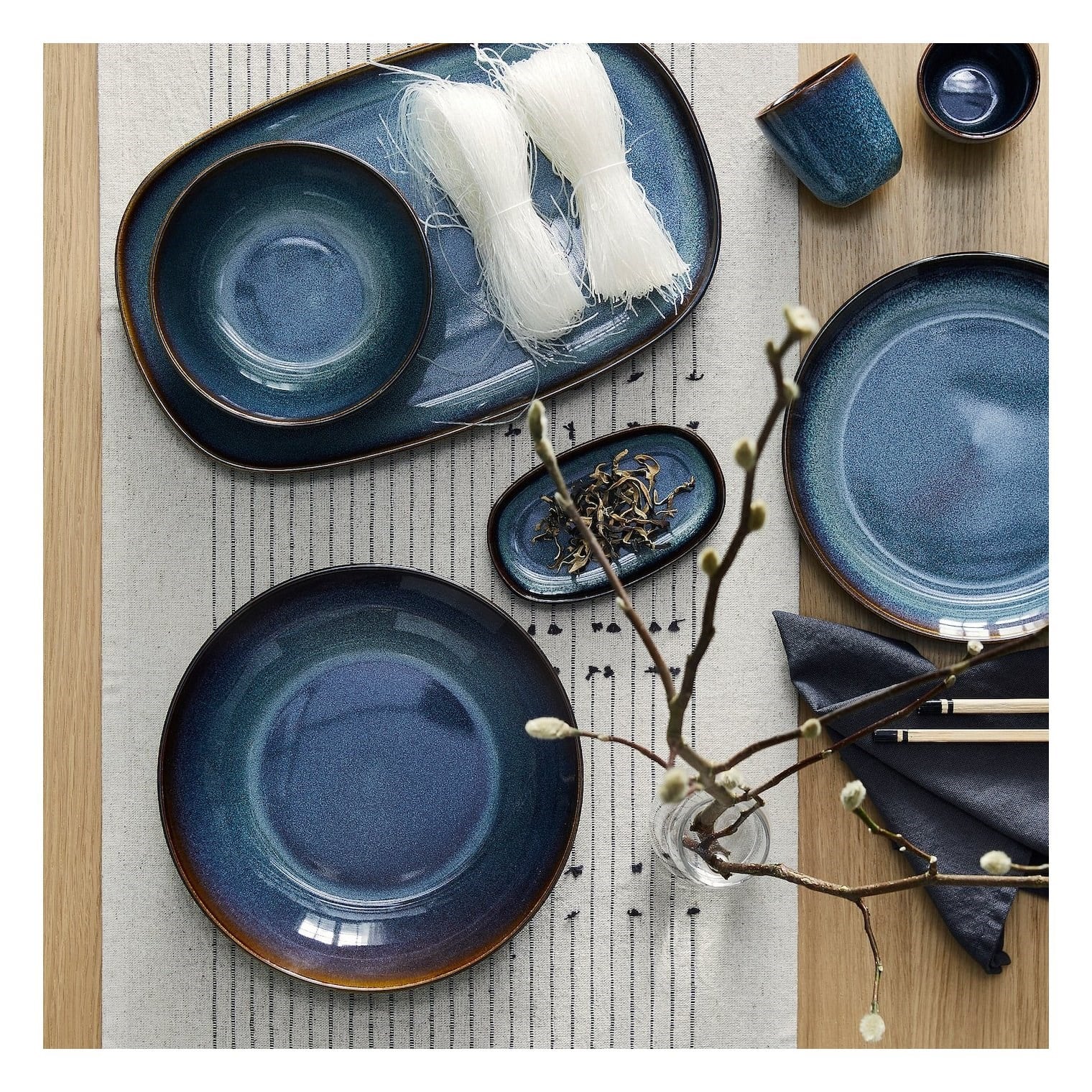 Ikea Gladelıg Çukur Tabak Mavi 21 Cm 00600714