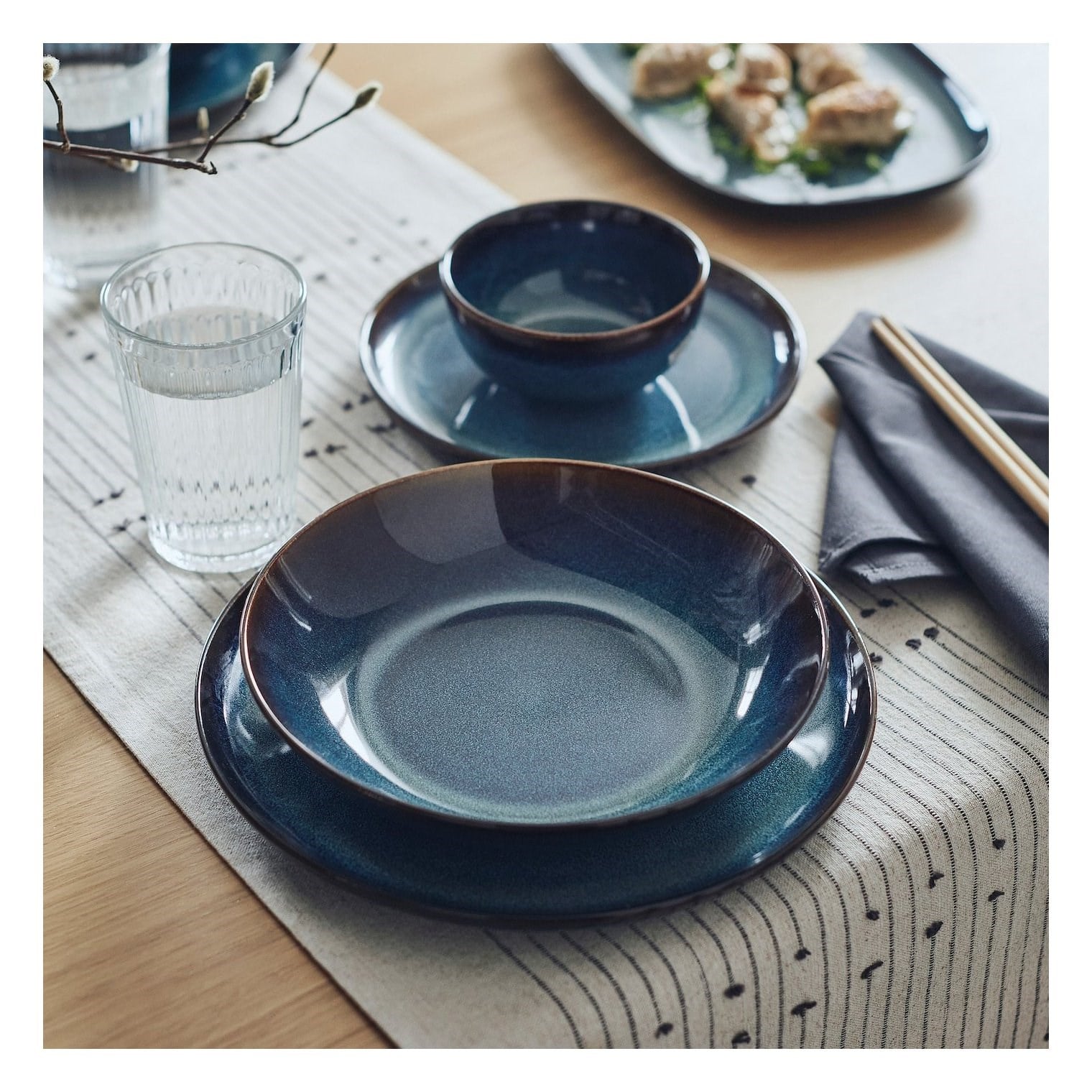 Ikea Gladelıg Çukur Tabak Mavi 21 Cm 00600714