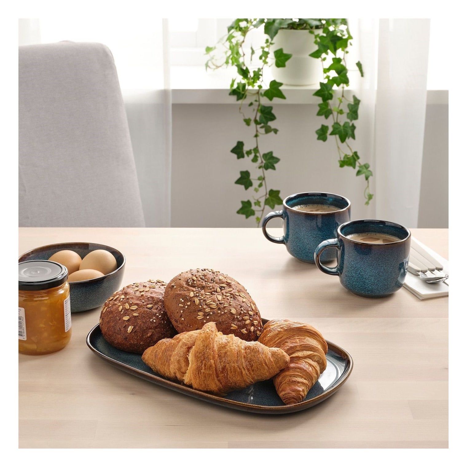Ikea Gladelıg Servis Tabağı Mavi 31x19 Cm 30503636