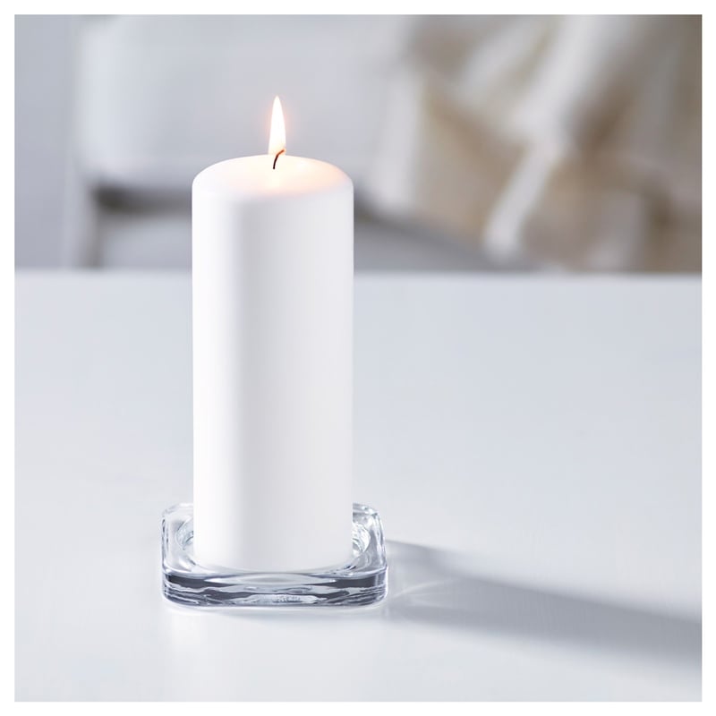 Ikea Glasıg Cam Mum Tabağı 10x10 cm 60259143