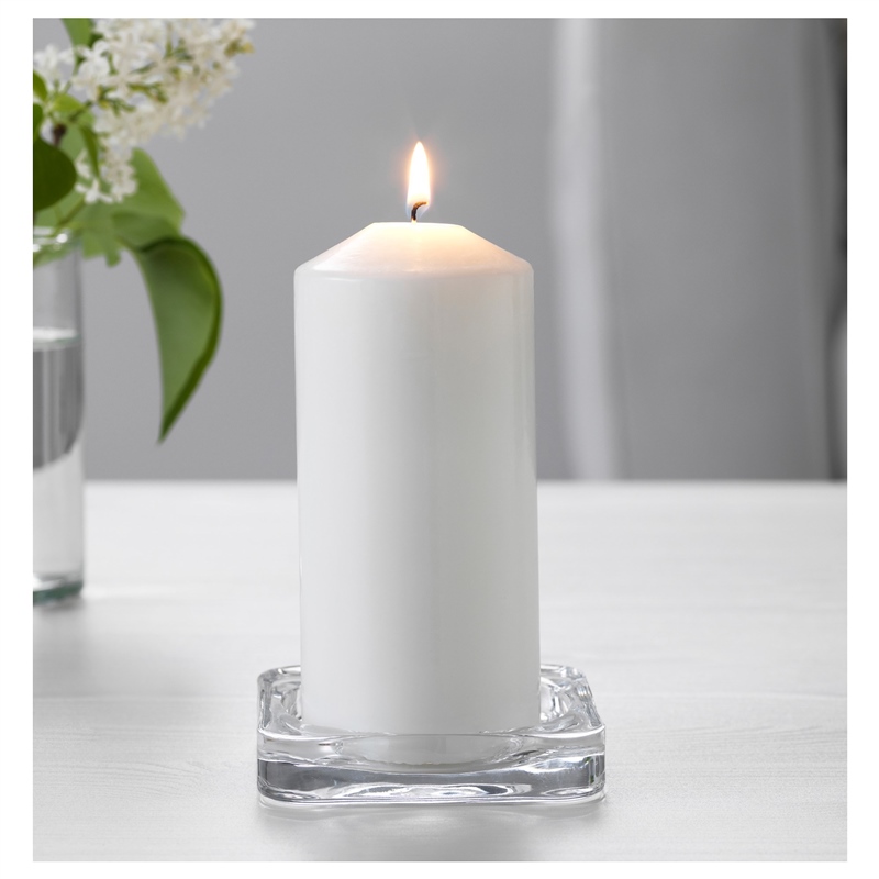 Ikea Glasıg Cam Mum Tabağı 10x10 cm 60259143