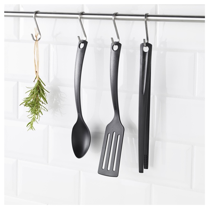 Ikea Gnarp Maşa-Kaşık-Spatula 3’lü Siyah Mutfak Seti 30335841