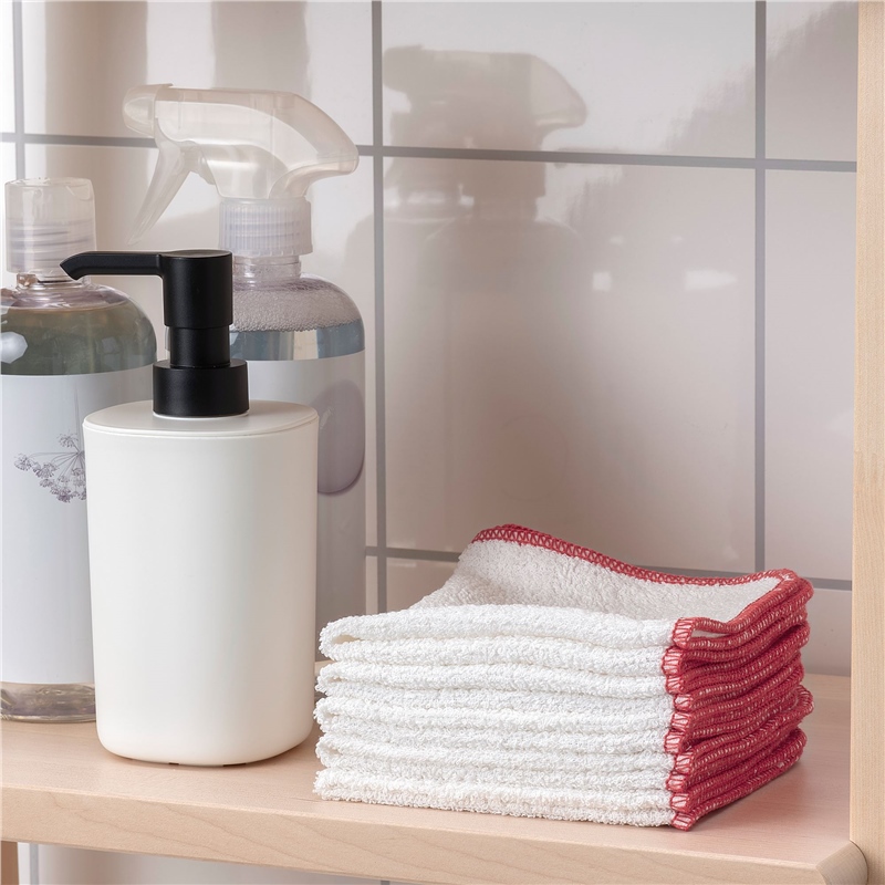 Ikea Hıldegun Bulaşık Bezi Beyaz-Kırmızı 90484036