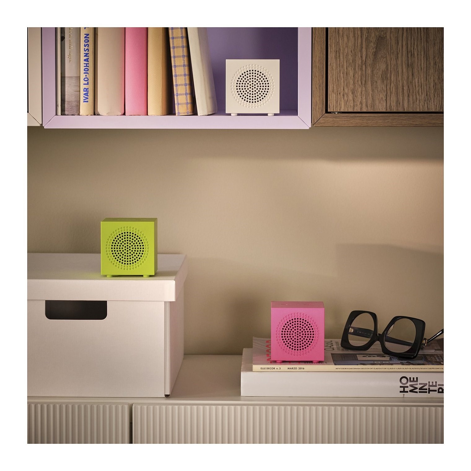 Ikea Kallsup Taşınabilir Bluetooth Hoparlör Pembe 7x7 Cm 00604694