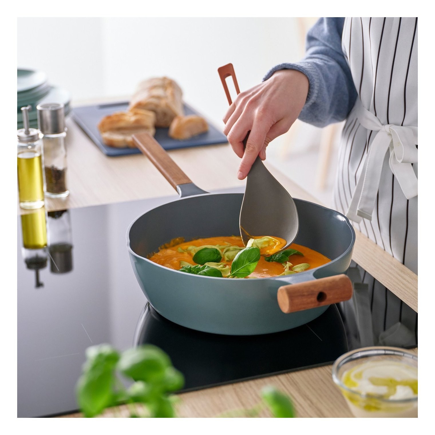Ikea Knorrhane Yemek Pişirme Kaşığı Koyu Gri-Kahverengi 31 Cm 10599668