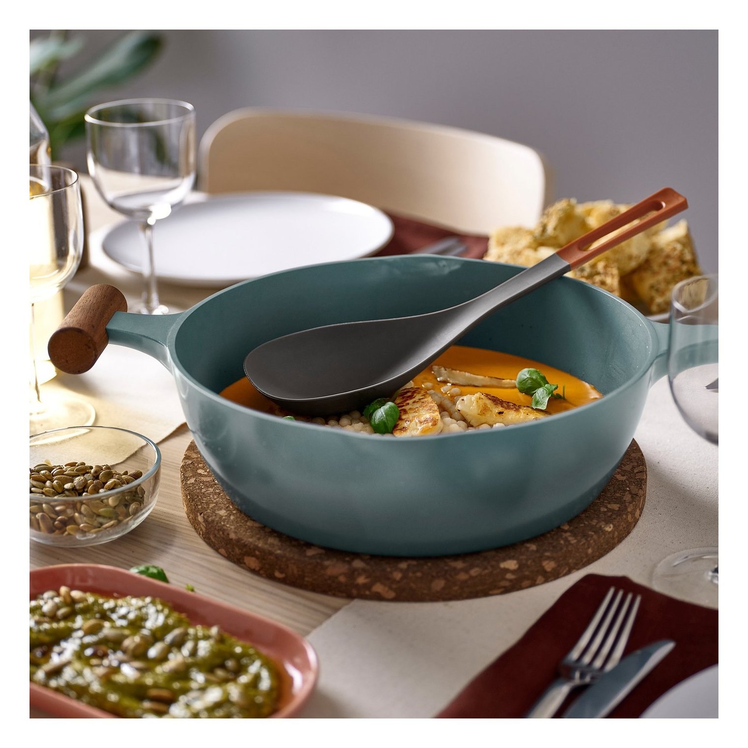 Ikea Knorrhane Yemek Pişirme Kaşığı Koyu Gri-Kahverengi 31 Cm 10599668