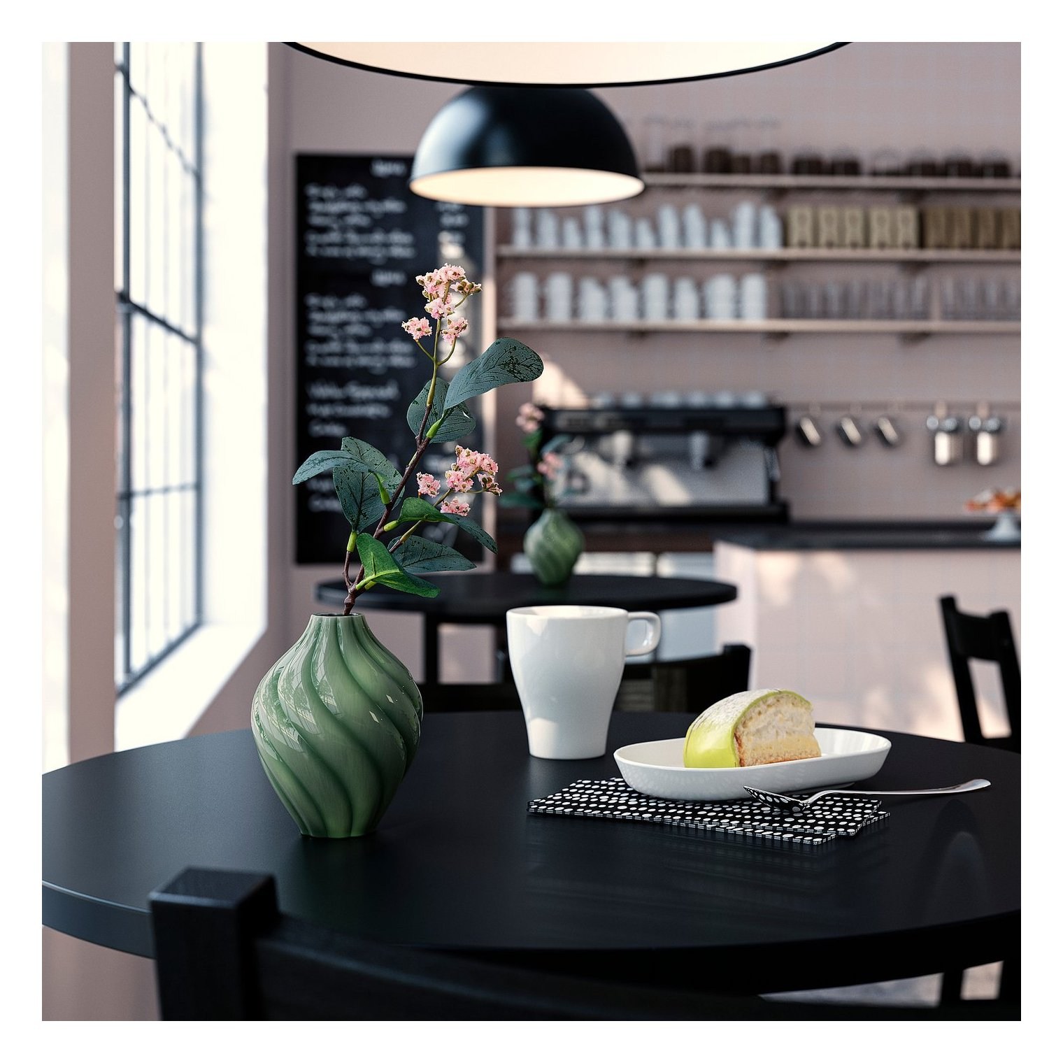 Ikea Kornsparv Seramik Vazo Yeşil 12 Cm 20637740