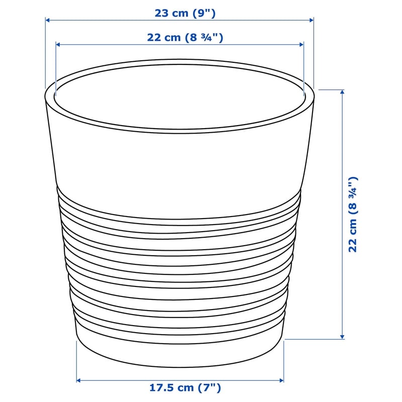Ikea Muskot Beyaz Saksı 19 cm 30308197