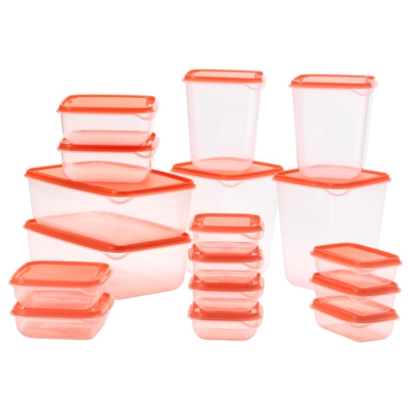 Ikea Pruta 17 Parça Turuncu Saklama Kabı 80251551
