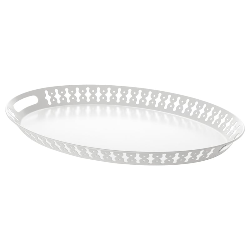 Ikea Romantısk Çelik Tepsi 52x39 cm Beyaz 80175675