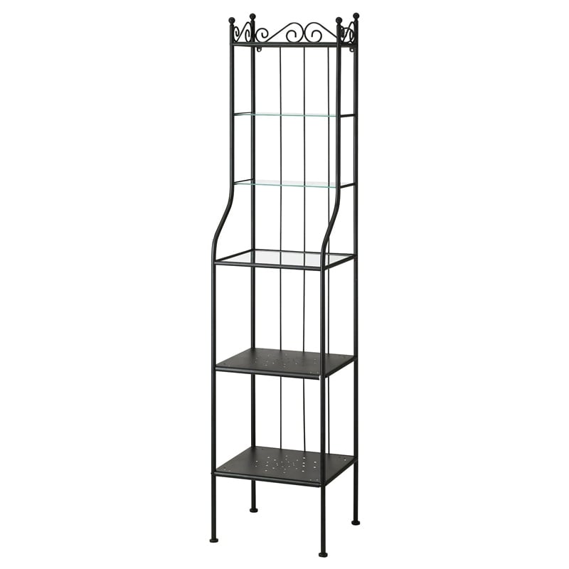 Ikea Rönnskar Siyah Raf Ünitesi 42x40x176 cm 90093764