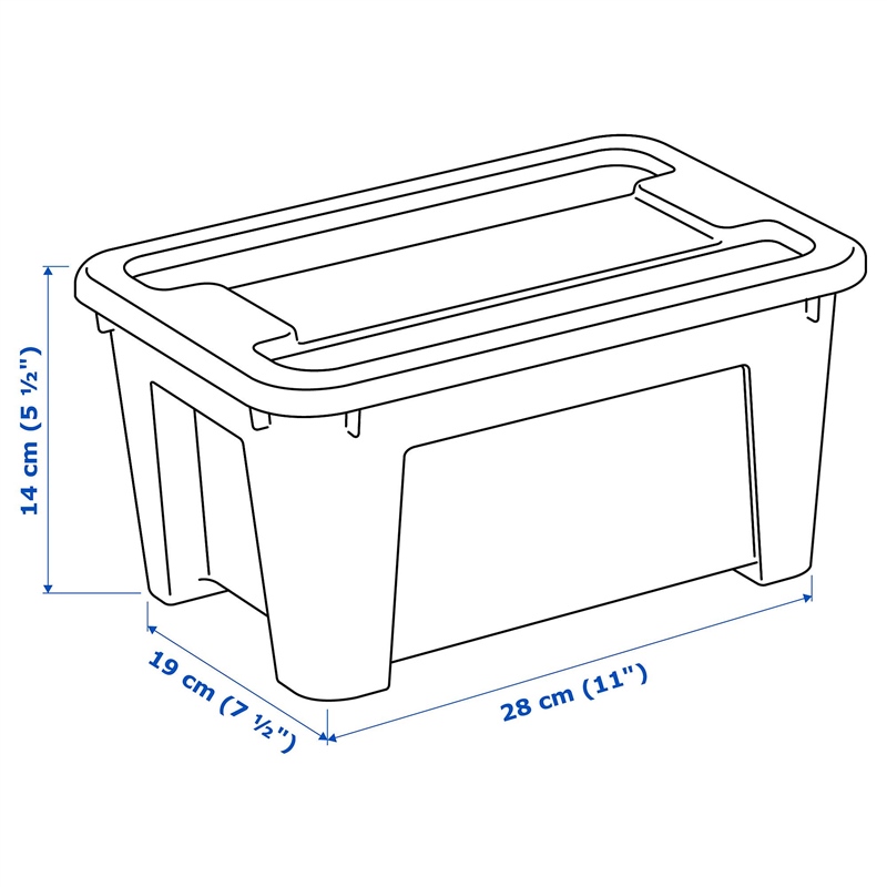 Ikea Samla Şeffaf Saklama Kabı 5 lt 70102972
