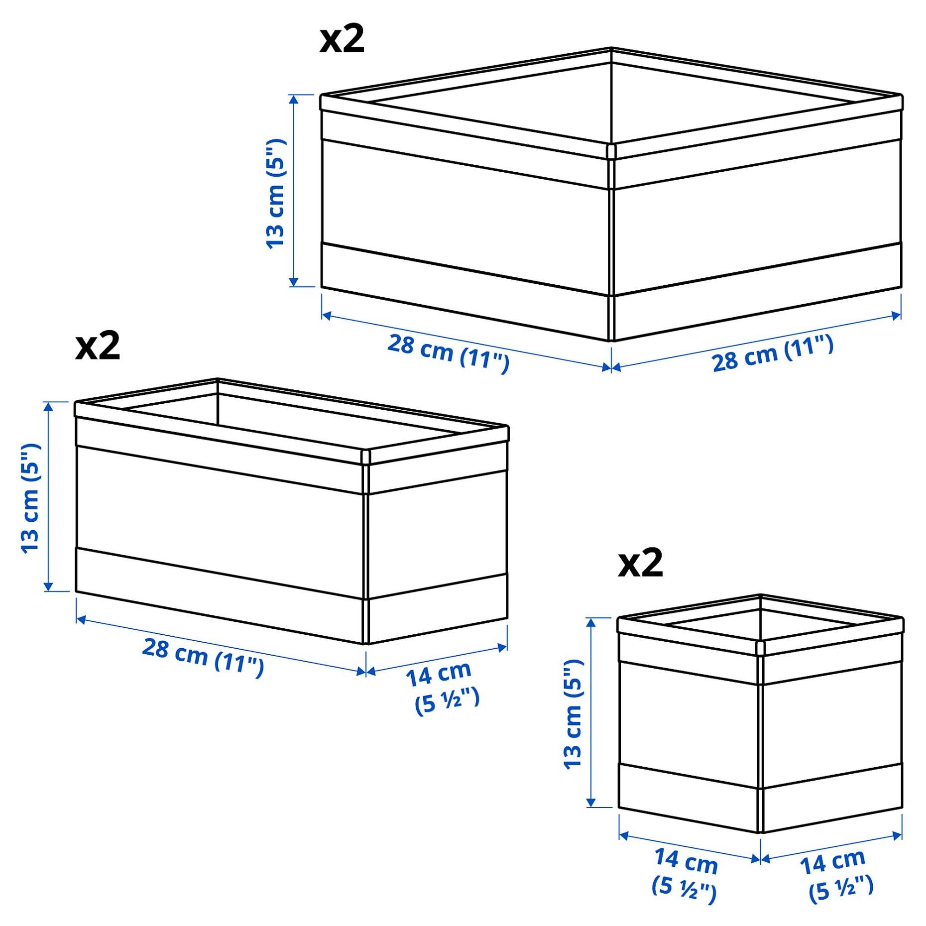Ikea Skubb Beyaz Kutu Seti 6 Parça 00428549