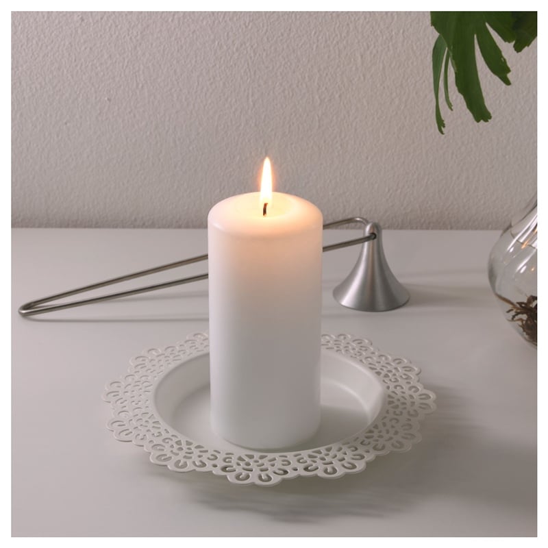 Ikea Skurar Metal Beyaz Mum Tabağı 18 cm 20239982
