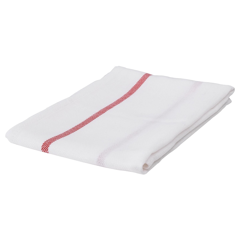Ikea Tekla Kumaş Kurulama Bezi Kırmızı-Beyaz 50x65 cm 10100909