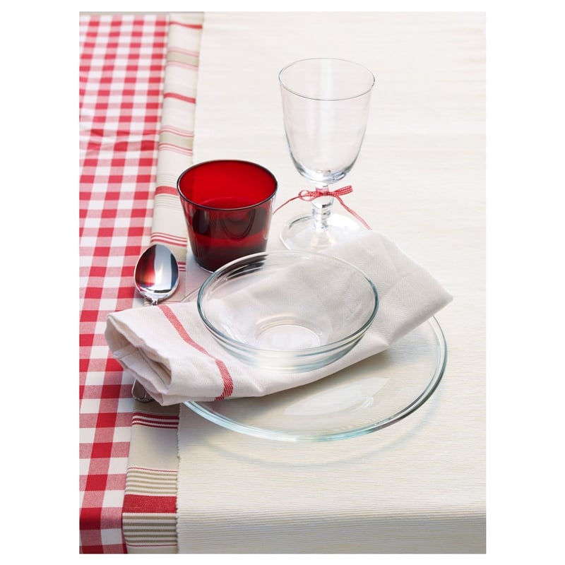 Ikea Tekla Kumaş Kurulama Bezi Kırmızı-Beyaz 50x65 cm 10100909