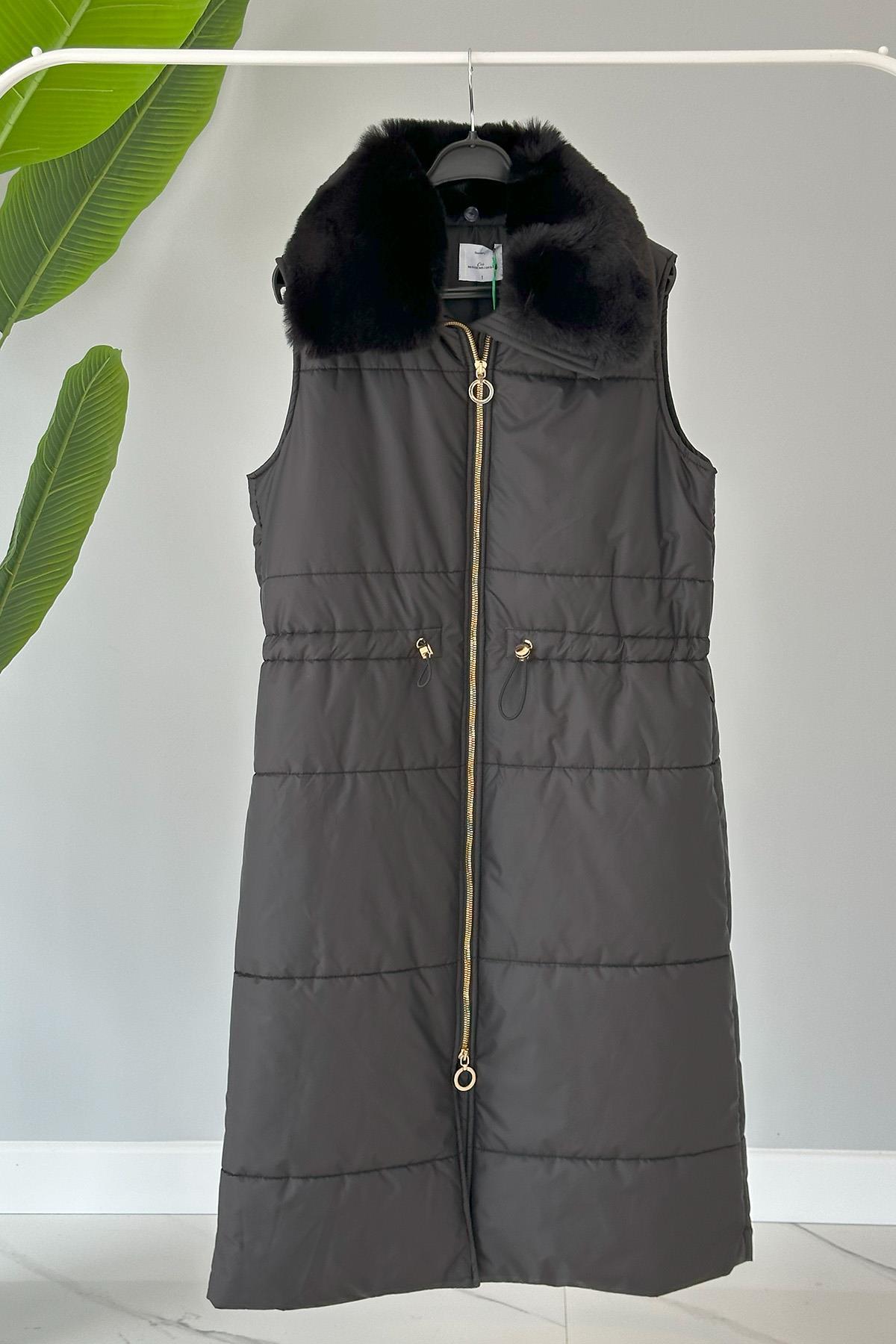 MSS KÜRKLÜ KAPİTONE YELEK 23KL20Y4256