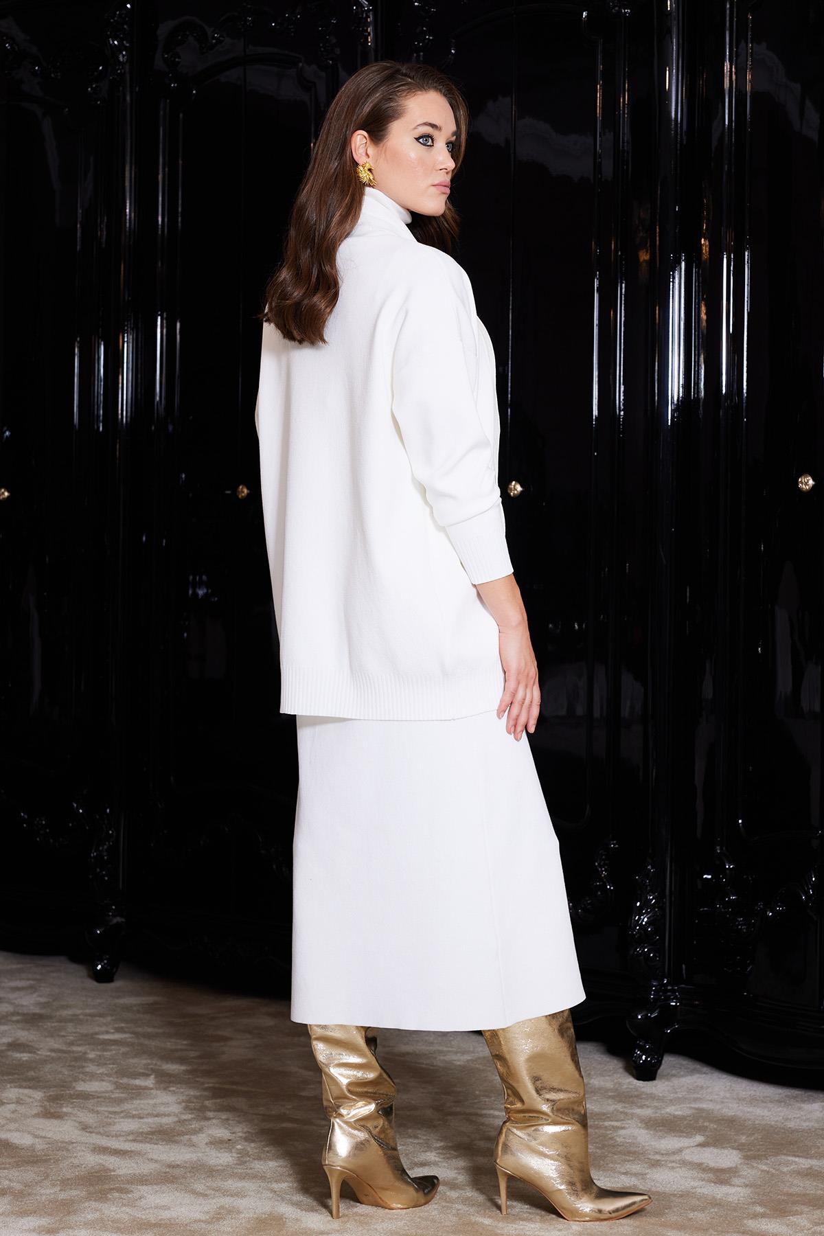 MSS PAMUKLU TRİKO ELBİSE HIRKA TAKIM 23KG14T4197