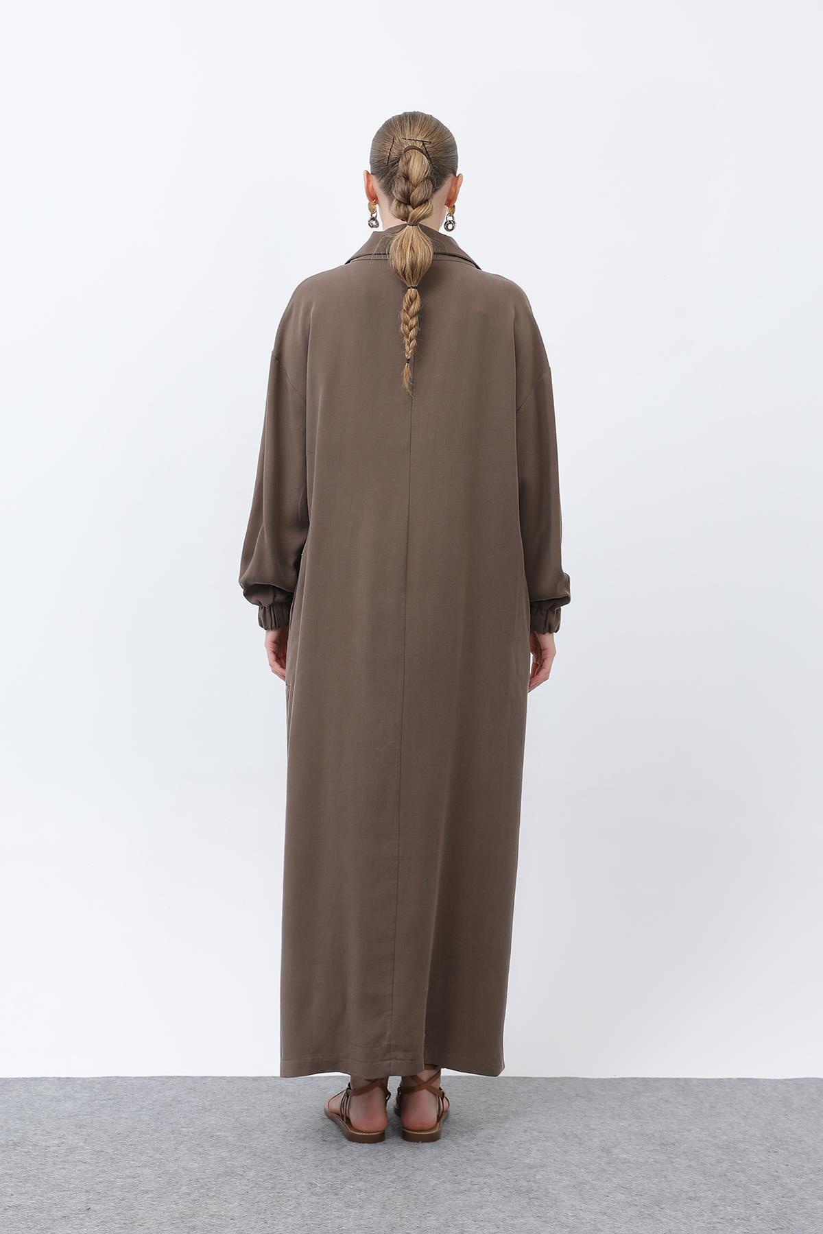 MUN YAKASI ÇITÇITLI ELBİSE 12615