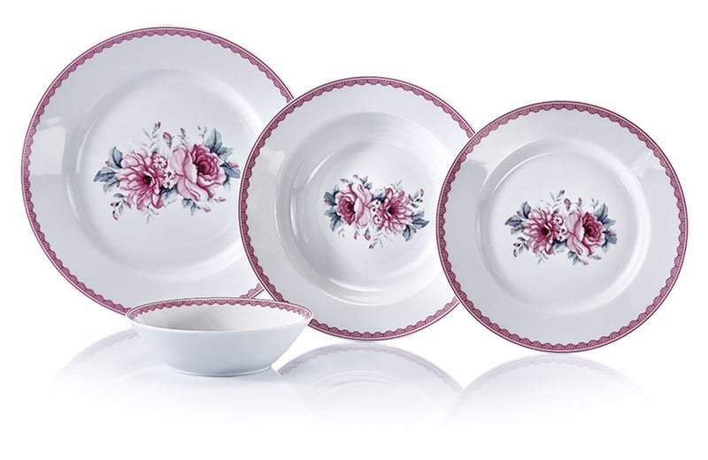 Opema Pink Lace 24 Parça Yemek Takımı