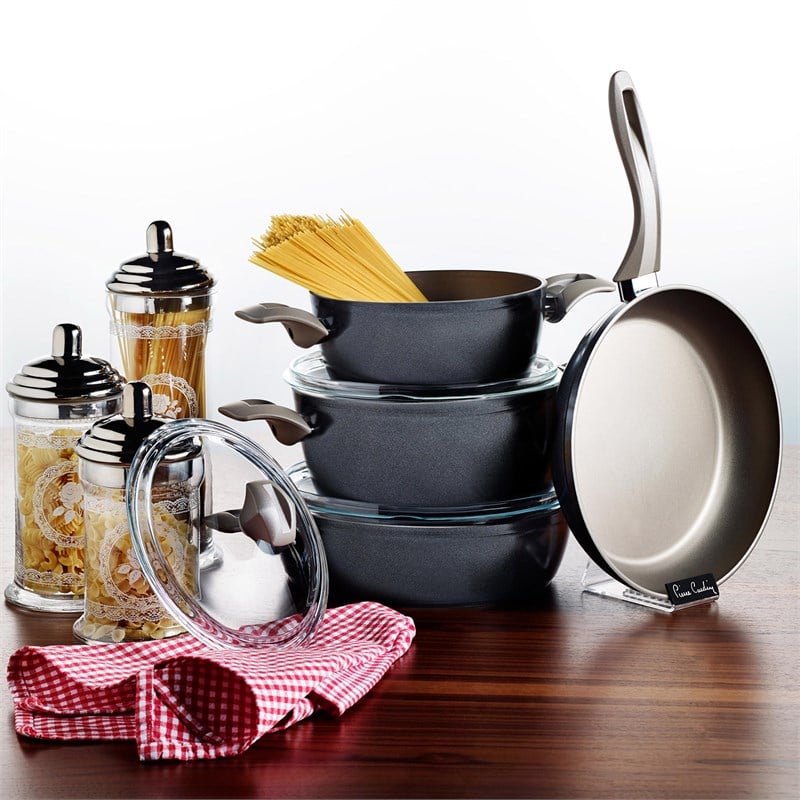 Pierre Cardin Shine 7 Parça Granit Tencere Seti (Platin)