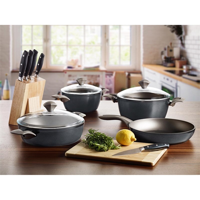 Pierre Cardin Shine 7 Parça Granit Tencere Seti (Platin)