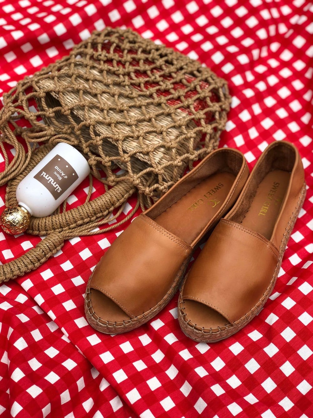 Adelia Model Önü Açık Espadril Taba
