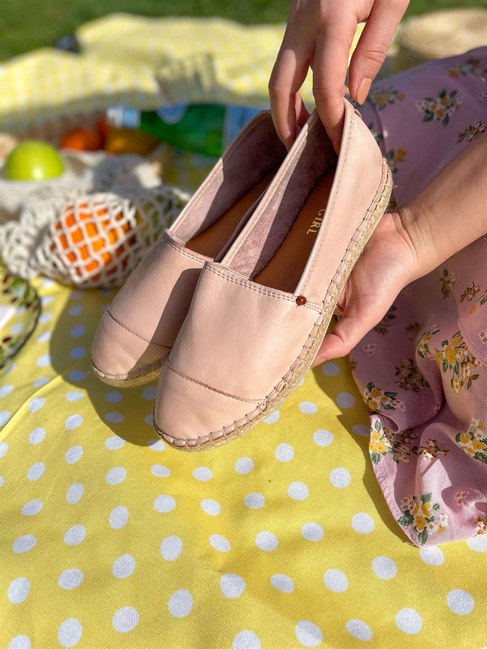 Casey Deri Espadril Model Pudra
