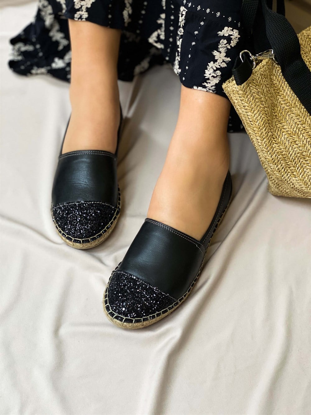 Casey Espadril Model Siyah Cam