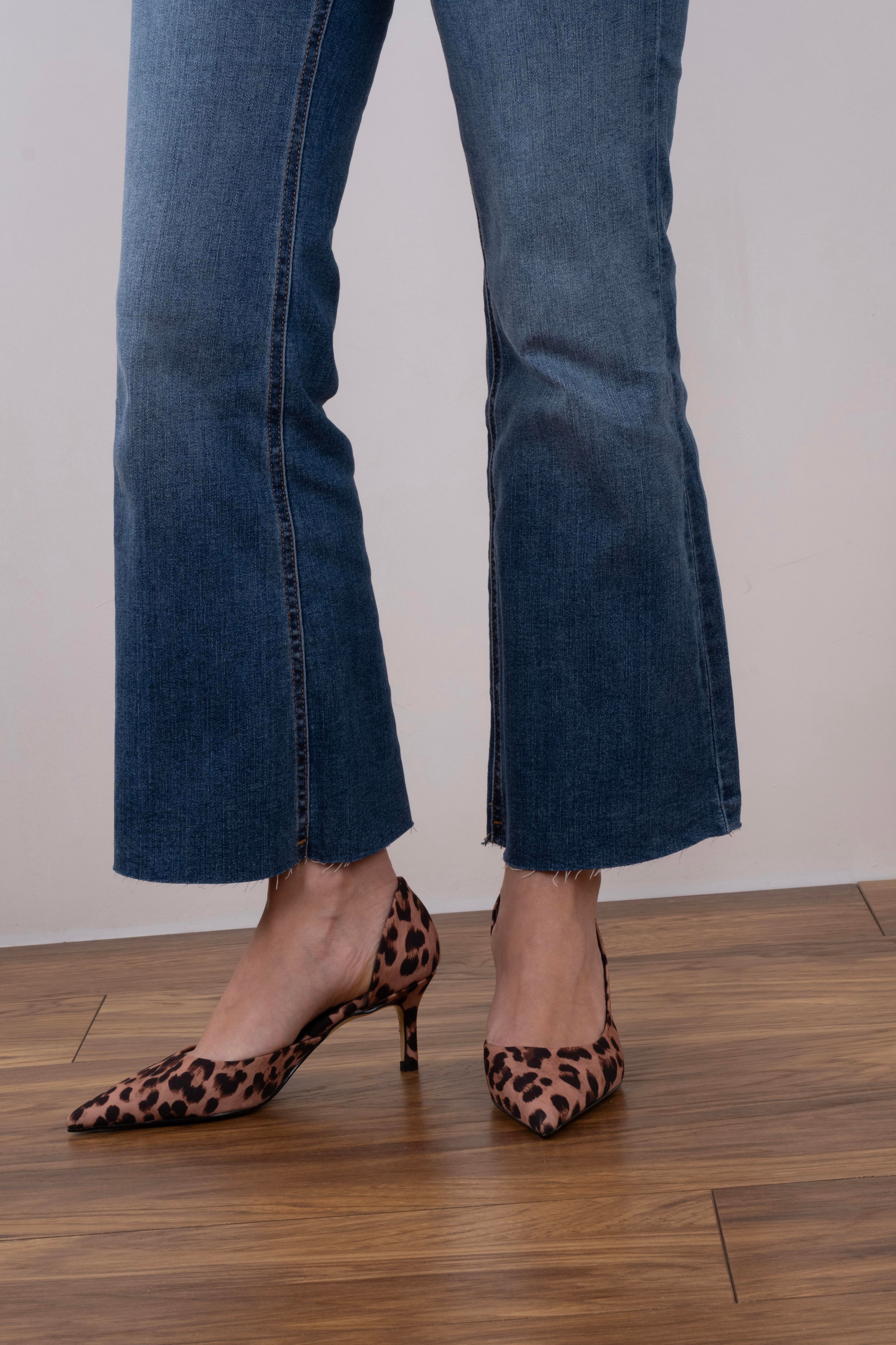 Mayli Model Kısa Topuklu Ayakkabı Leopar