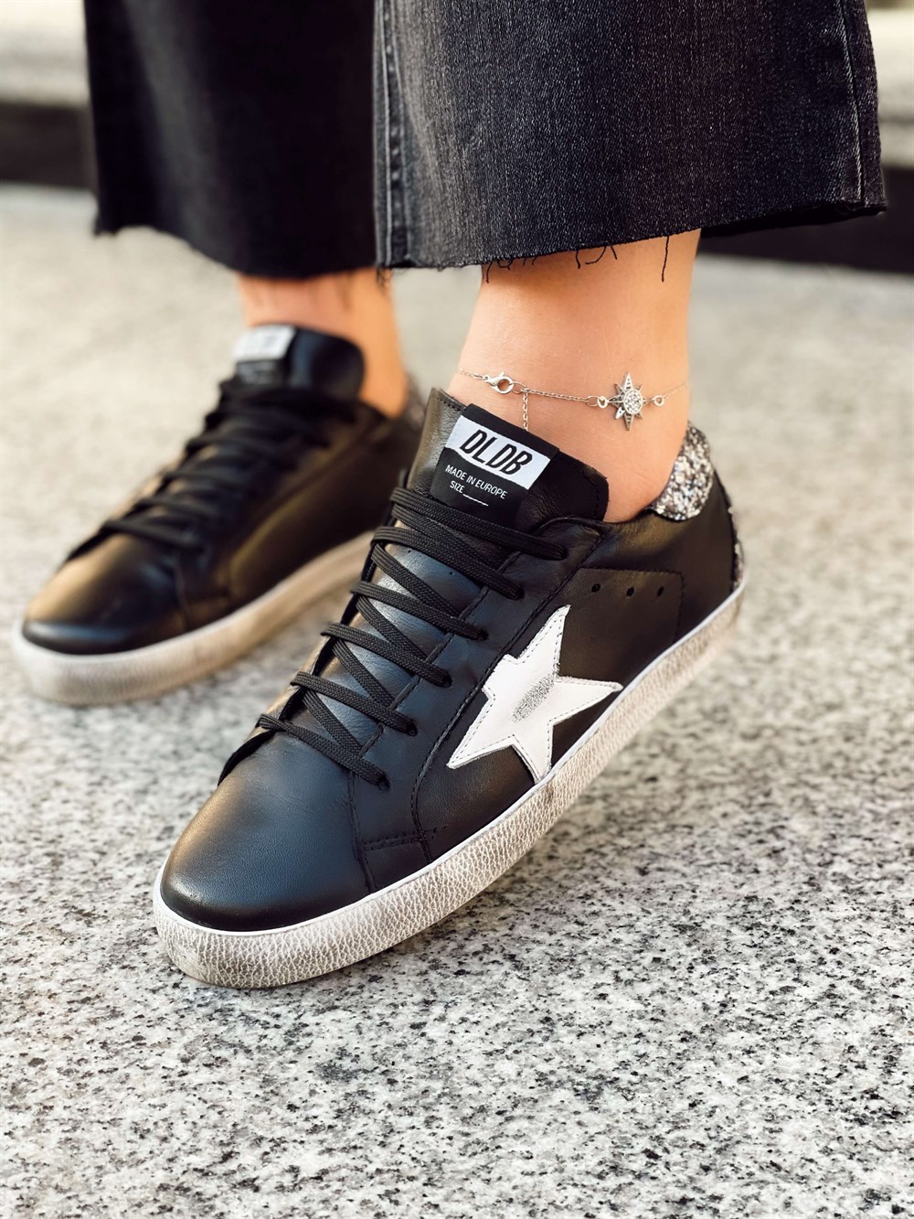 S-Star Model Deri Spor Ayakkabı Siyah